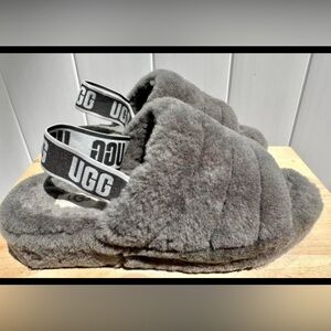 UGG Charcoal Fluff Yeah Slippers